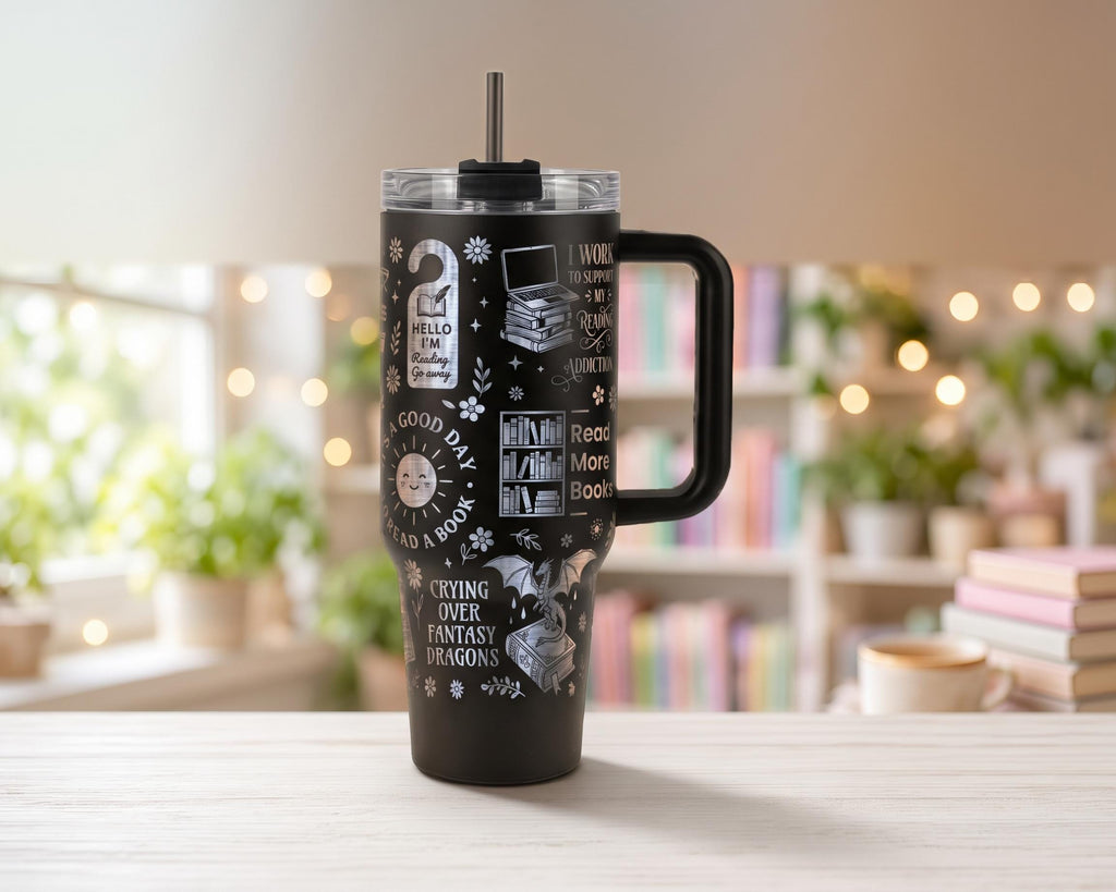 Hot Girls Read Bookish Collage Tumbler