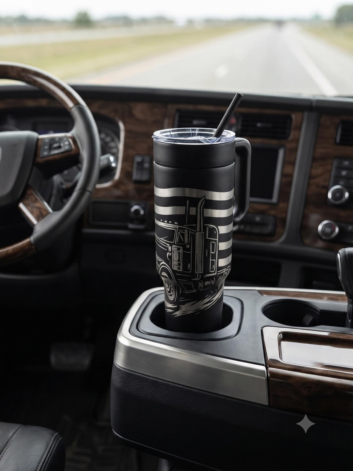American Flag Trucker Tumbler