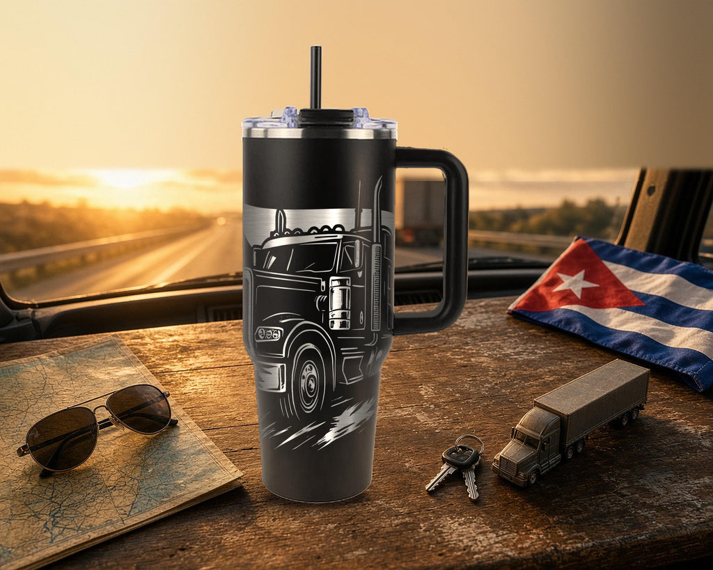 Cuban Flag Trucker Tumbler