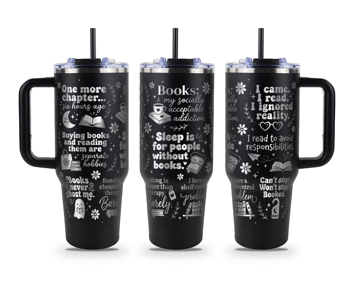Shelf Control Bookish Sayings Tumbler