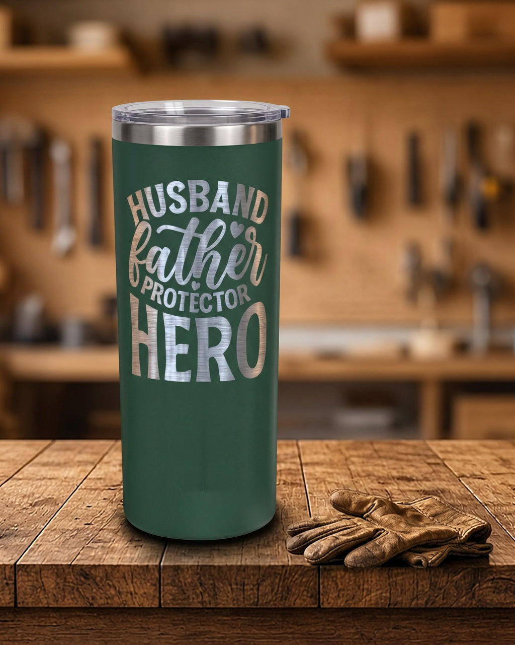 Husband Father Protector Hero Dad Tumbler