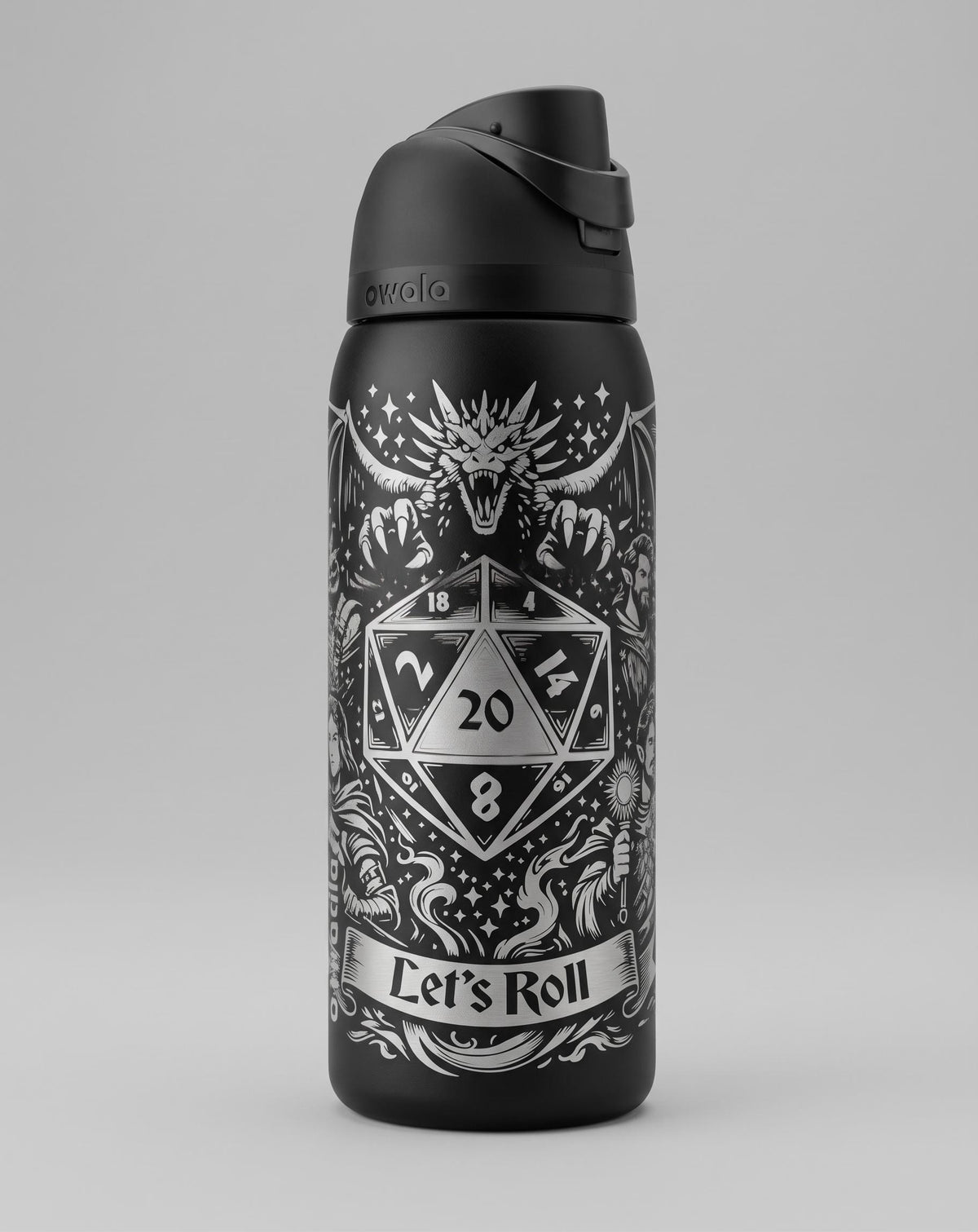 Let's Roll D20 Dragon Owala FreeSip 32oz