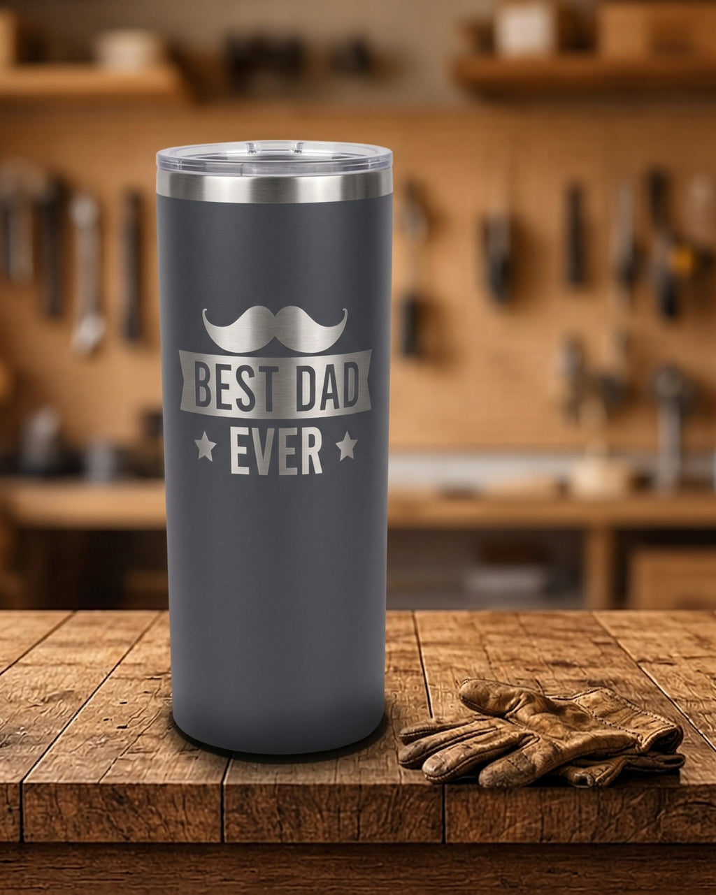 Best Dad Ever Mustache Tumbler