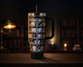 Skeleton Bookshelf Tumbler