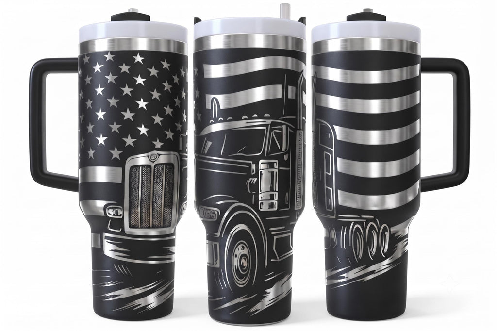 American Flag Trucker Tumbler