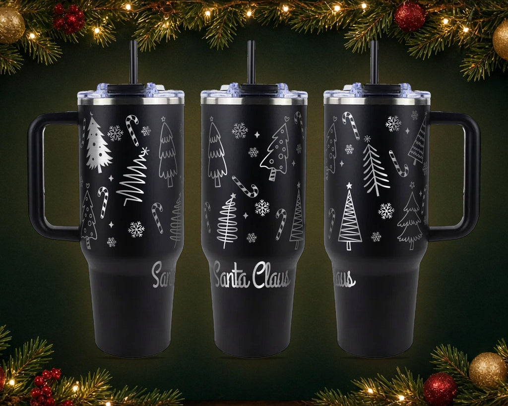 Christmas Tree Tumbler, Personalized