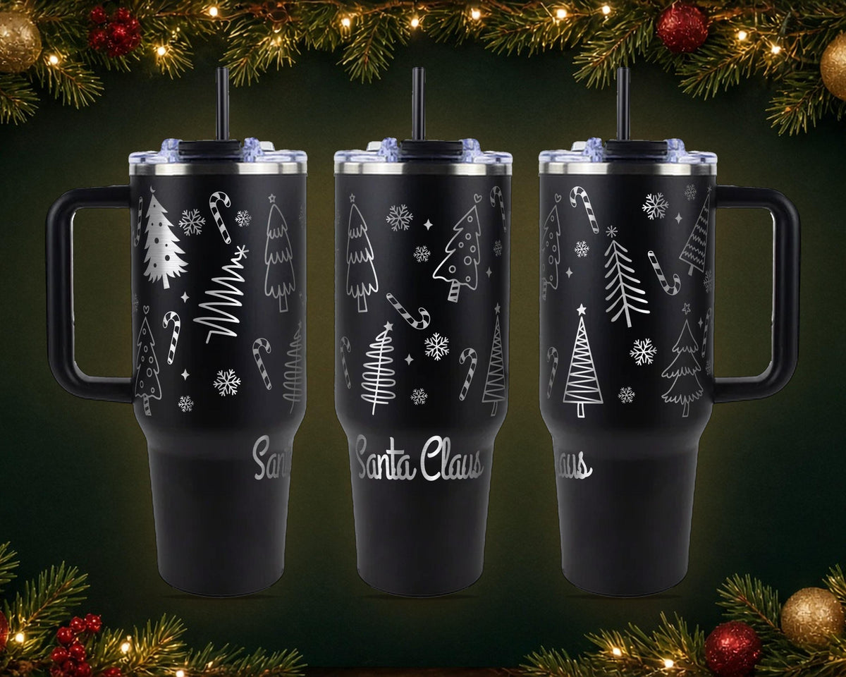 Christmas Tree Tumbler, Personalized