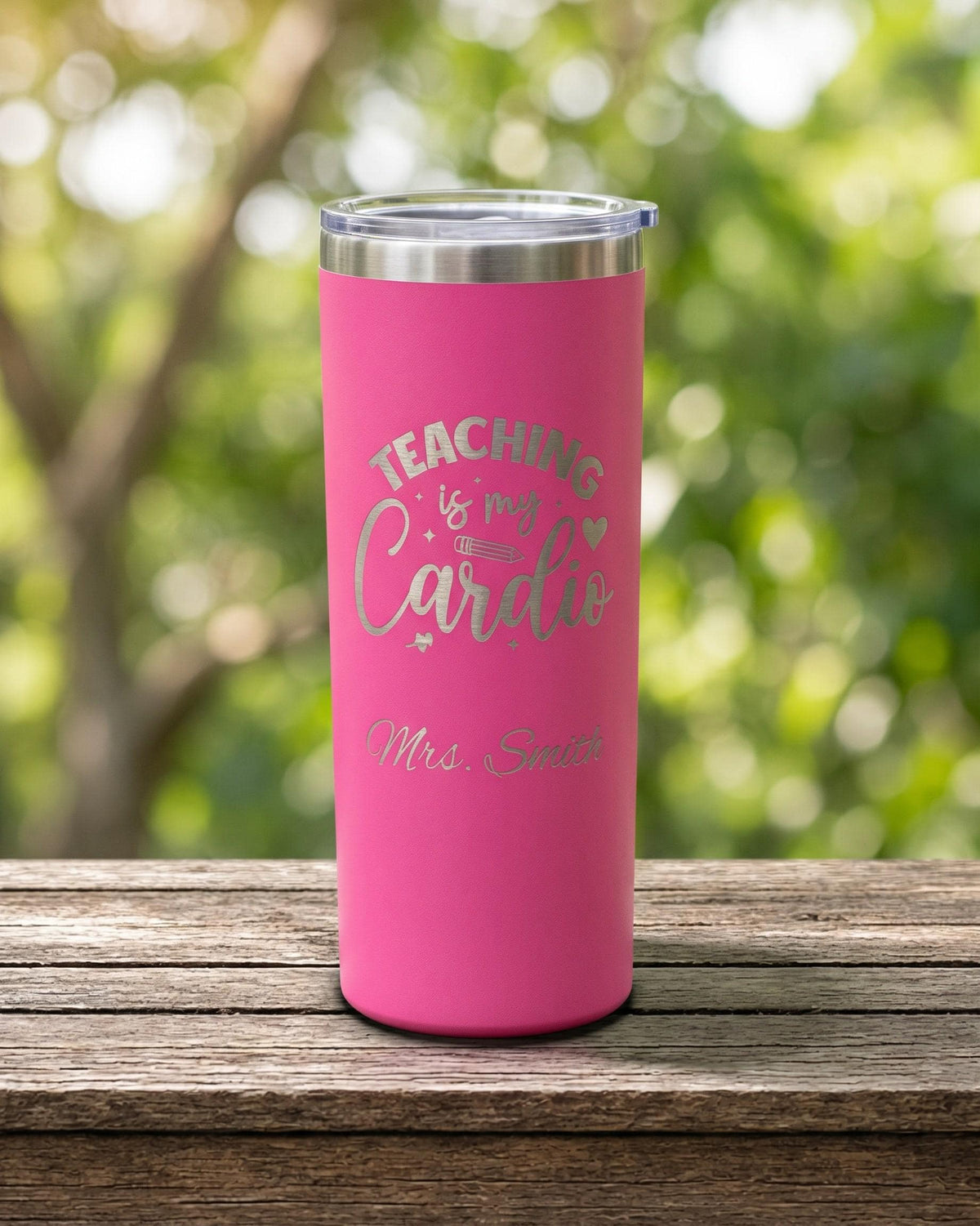 Teaching Is My Cardio Teacher Tumbler, Personalized