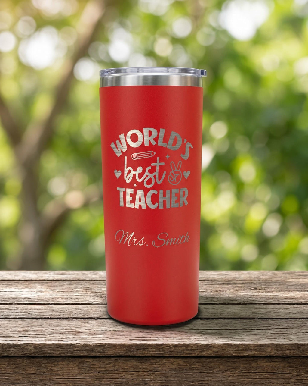 World's Best Teacher Tumbler, Personalized