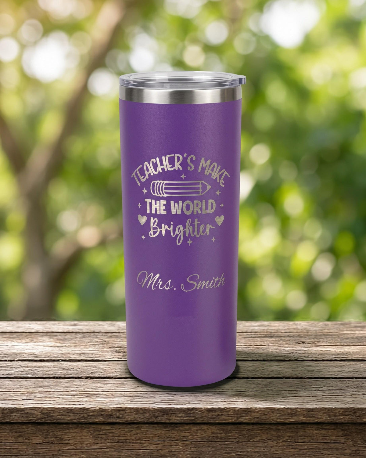 Teachers Make the World Brighter Tumbler, Personalized