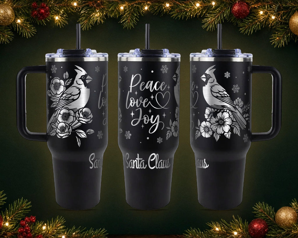 Cardinal Christmas Tumbler, Personalized