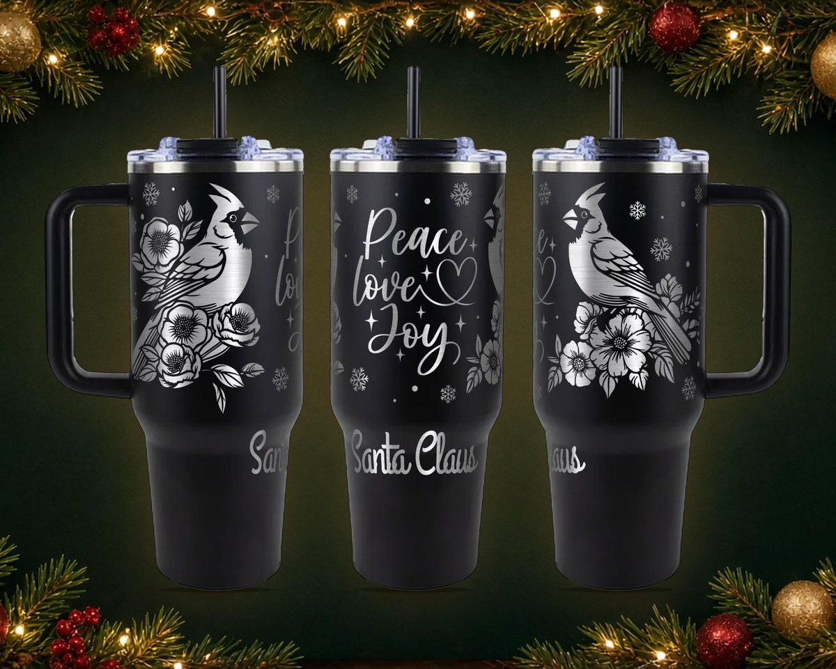 Cardinal Christmas Tumbler, Personalized