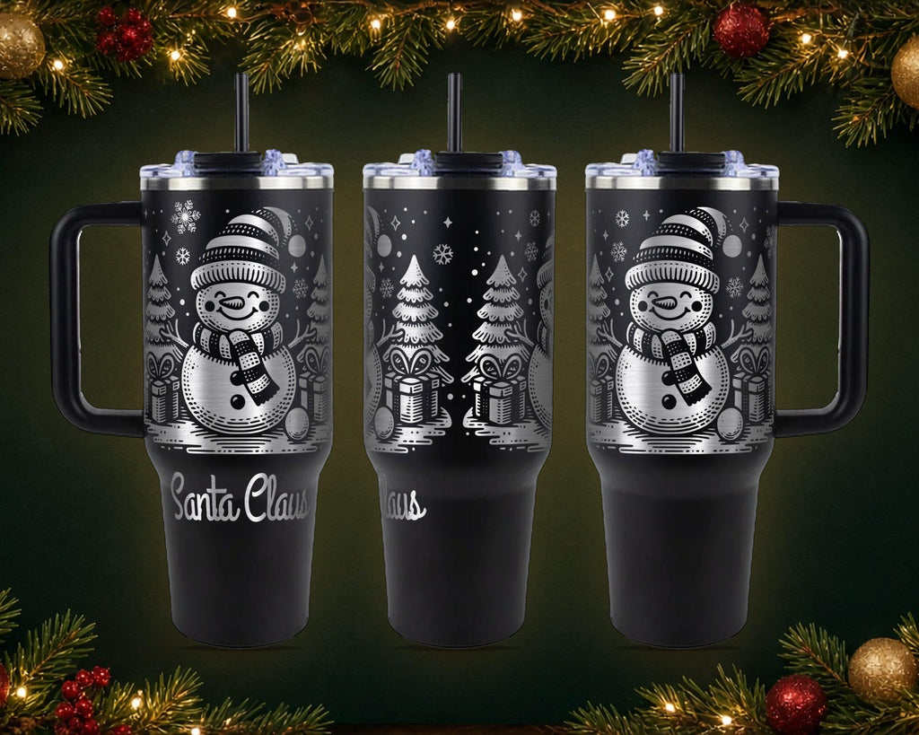 Snowman Christmas Tumbler, Personalized