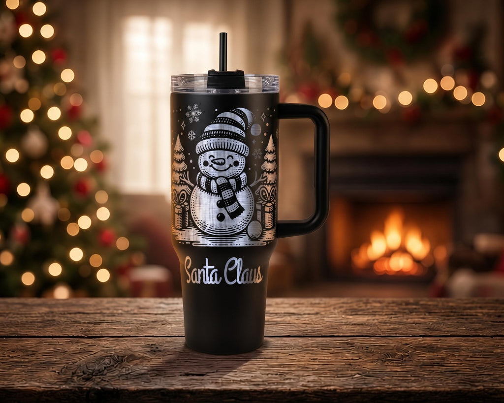 Snowman Christmas Tumbler, Personalized