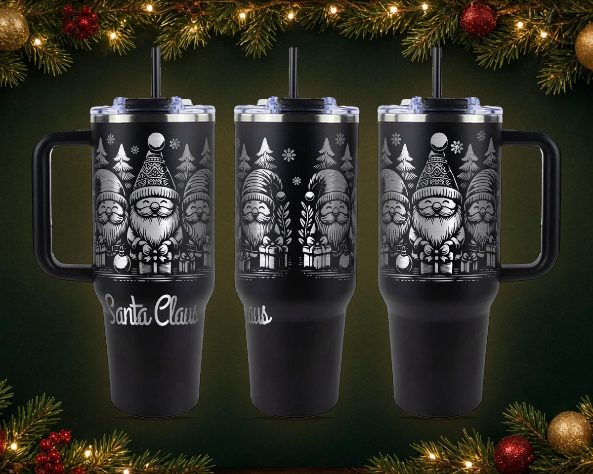 Holiday Gnomes Christmas Tumbler, Personalized
