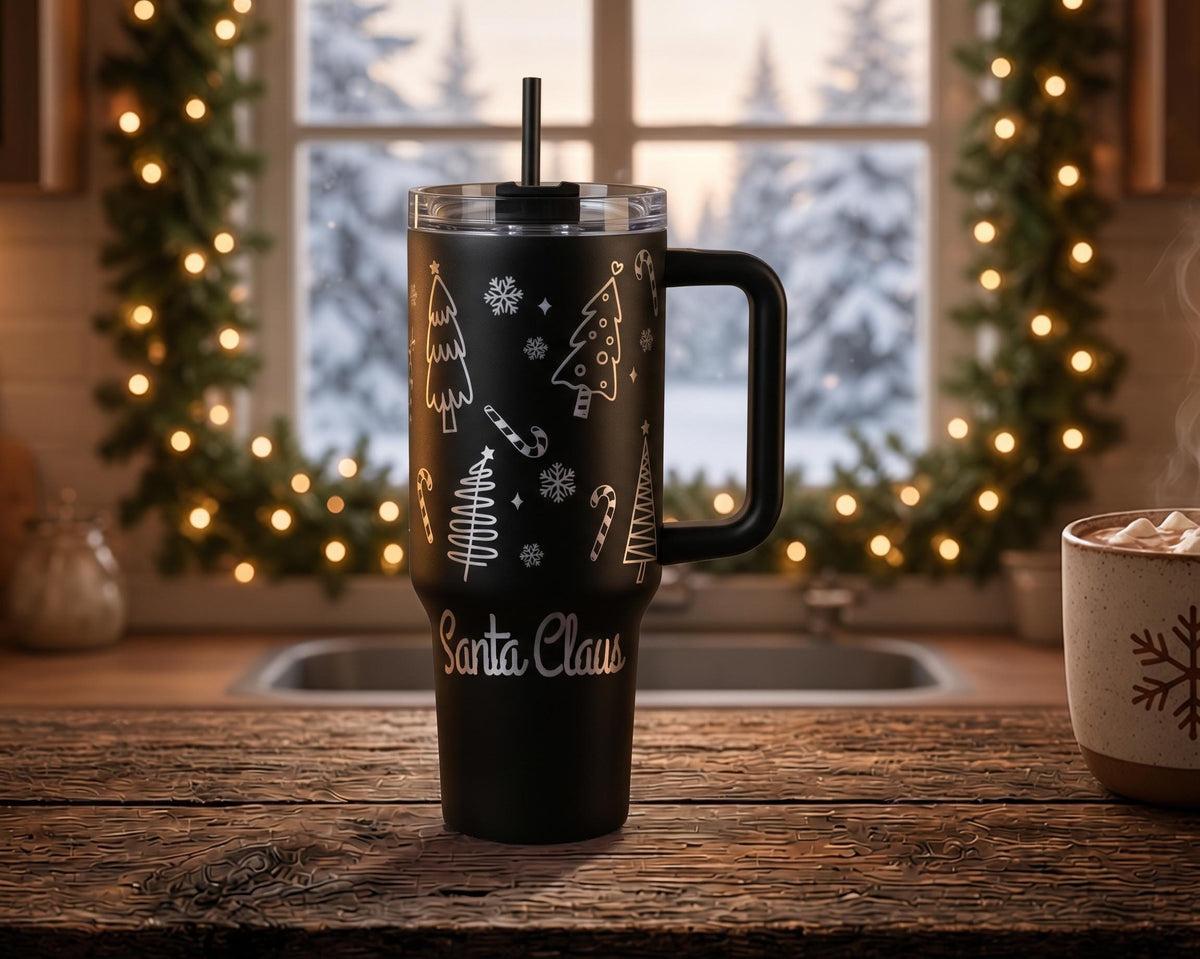 Christmas Tree Tumbler, Personalized
