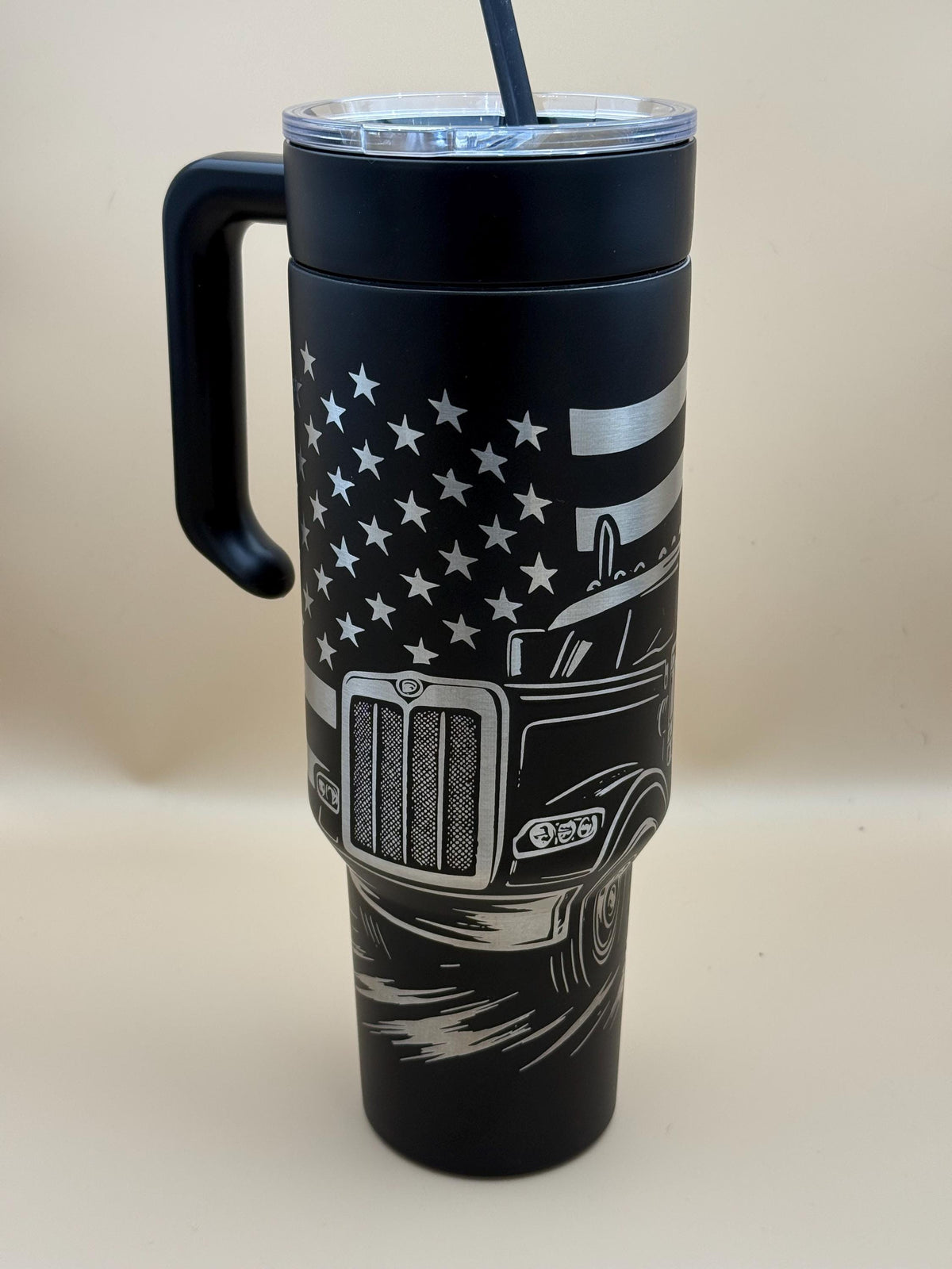 American Flag Trucker Tumbler