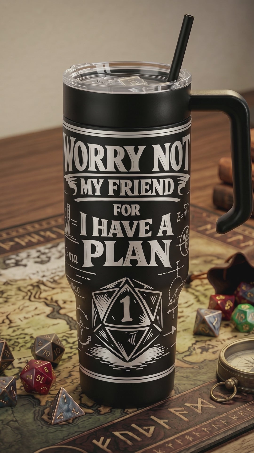 I Have A Plan D20 engraved tumbler video