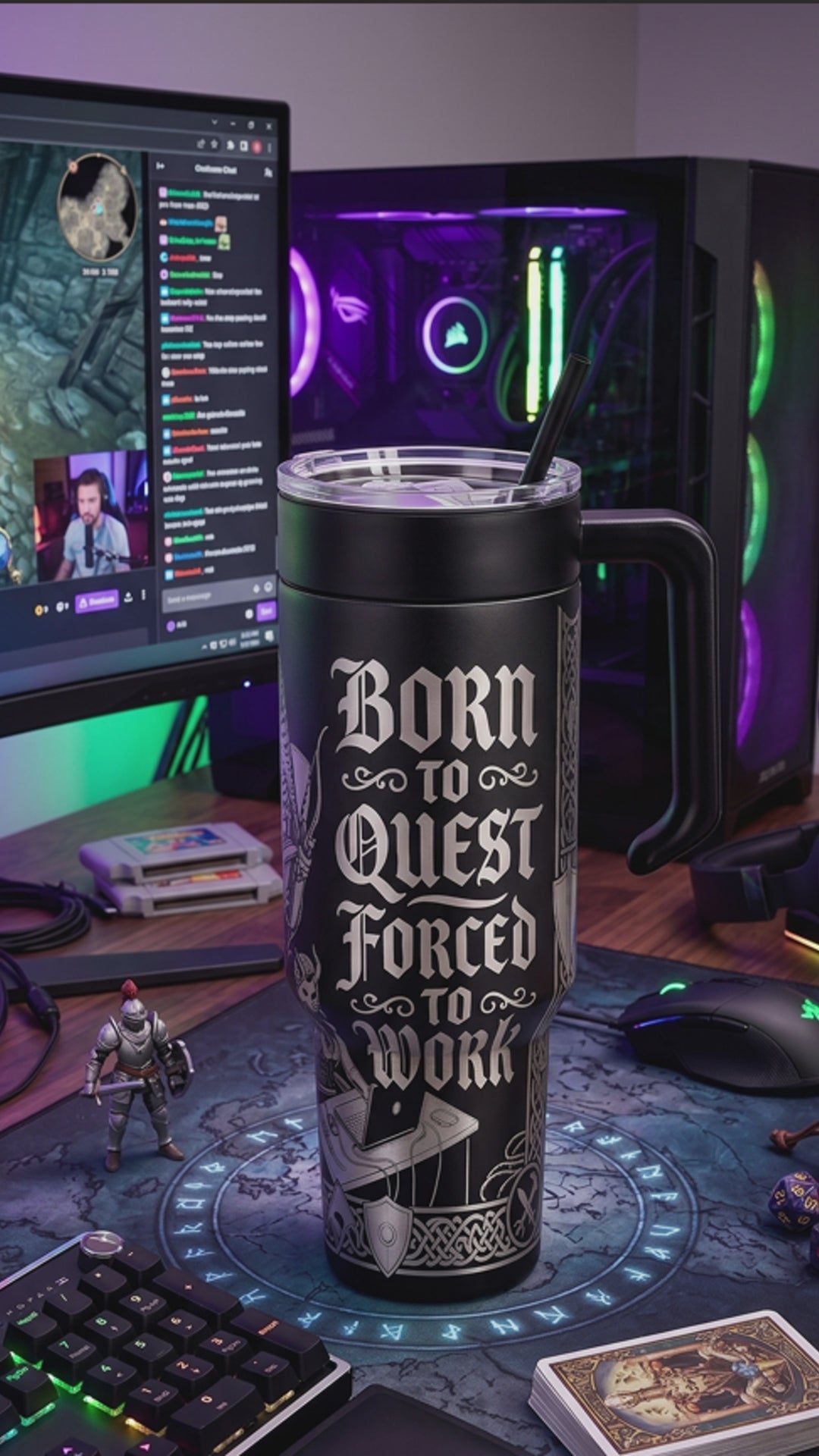 Born to Quest engraved tumbler video